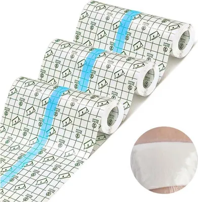 Obrázok produktu pre ACWOO, fólie na tetovanie, 3 rolky, 15 cm x 1 m, vodeodolné, priehľadné, obväzy na hojenie