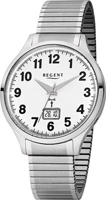 Obrázek produktu pro Pánské hodinky Regent z nerezové oceli FR-211 s náramkem řízeným rádiem stříbrné D2URFR211