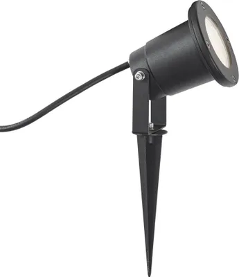 Zdjęcie produktu dla Nowoczesny reflektor ogrodowy, czarny, z diodami LED, regulowany, z kablem i wtyczką (250 cm), IP65, wersja podstawowa