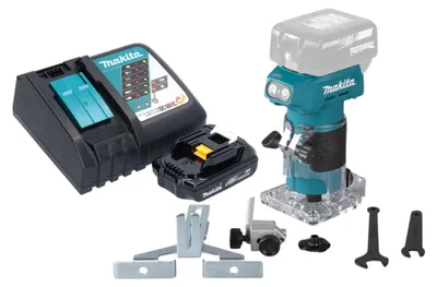 Immagine prodotto di Fresatrice per bordi a batteria Makita DRT 52 RY1 18 V 6 mm brushless + 1x batteria 1,5 Ah + caricabatterie