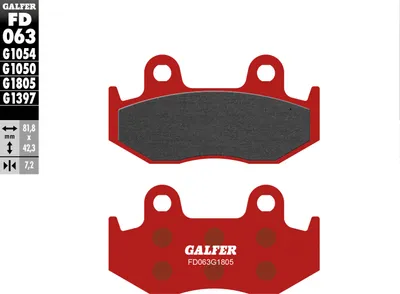 Immagine prodotto di Pastiglia freno Galfer Org.off Fd063-g1805 -al-