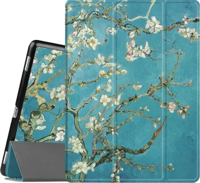 Produktbild von Fintie Hülle für iPad Pro 12.9 Zoll (2. und 1. Generation, Modell 2017 und 2015), Ultra Schlank Superleicht Ständer Schutzhülle mit Auto Schlaf/Wach Funktion, Mandelblüte