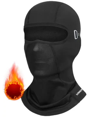 Produktbild von Sturmhaube Ski Balaclava Thermo Skimaske Herren Damen Glasloch Schwarz