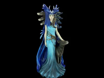 Imagen del producto de Hécate – diosa griega de la magia – figura decorativa, elaborada con gran detalle, 11 cm × 11 cm × 24 cm, modelo WU75183AA