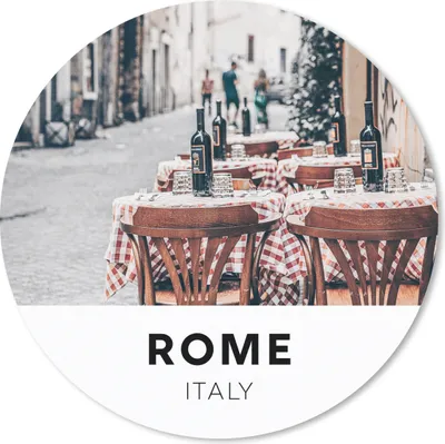 Produktbild von MuchoWow® Mauspad Mousepad Italien - Rom - Restaurant 30x30 cm - Mousepads - Maus Mat - Pad - Mausunterlage - Tischunterlage - Schreibtischmatten
