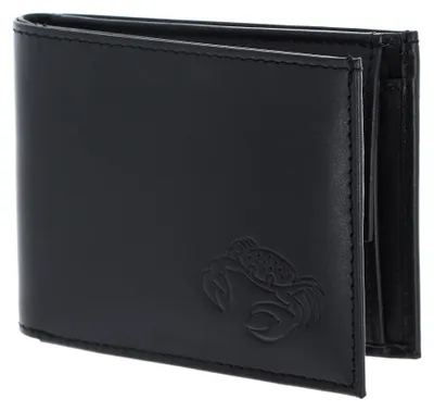 Produktbild von oxmox Leder Geldbörse Leather RFID Protect Pocketbörse Crab 2.0 Embossed Black schwarz