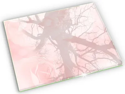 Produktbild von Glas Grabkerzen Untersetzer Motiv Gummifüße - 52x40 cm - Pastellfarbene Hintergrundrosen