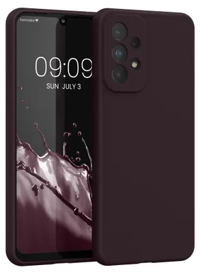 Produktbild von kwmobile Handyhülle für Samsung Galaxy A33 5G Hülle - Case Silikon - Kabelloses Laden - Schutzhülle Cover in Brombeere