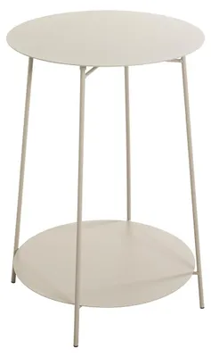 Runder Beistelltisch Metall kaschmirgrau H 60 cm Ø 45 cm