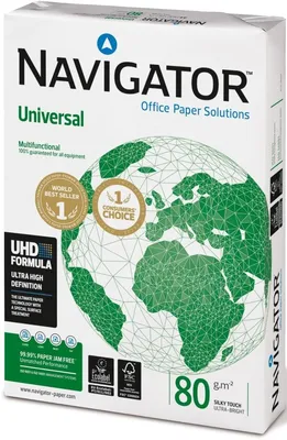 Zdjęcie produktu dla Navigator UNIVERSAL, Uniwersalne, A4 (210x297 mm), Jedwab, 500 ark., 80 g/m², Biały