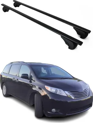 Produktbild von Dachträger Grundtäger für Toyota Sienna 2011-2020 75kg Metall Schwarz 2 tlg