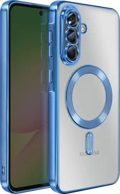 Produktbild von Avizar, MagSafe Hülle Galaxy A56 Chromrahmen Design, Blau