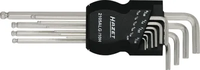Produktbild von Hazet Winkelschraubendreher Satz 2105ALG/10H, Innen Sechskant Profil, 10-tlg., 0,05, 1/16 - 5/16