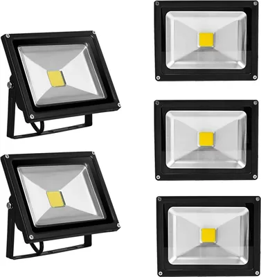 Produktbild von Greenmigo 5X 20W LED Strahler Fluter Wasserdicht Lampe Kaitweiß Schwarz