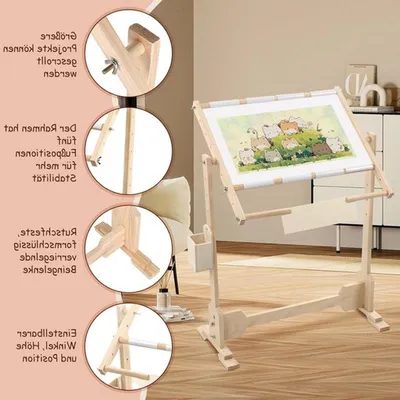 Holz-Stickleisten für Kreuzstichrahmen von 80 cm - Ideal für Stickprojekte und kreatives Handarbeiten