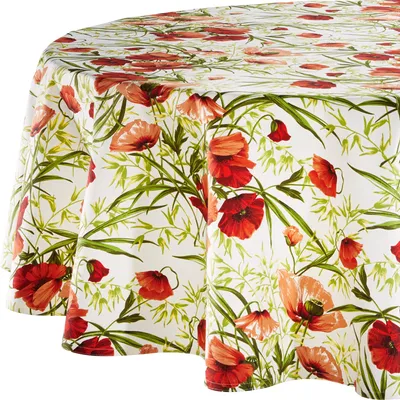 Produktbild von Sander Tischdecke rot-grün rund: 150 cm Ø