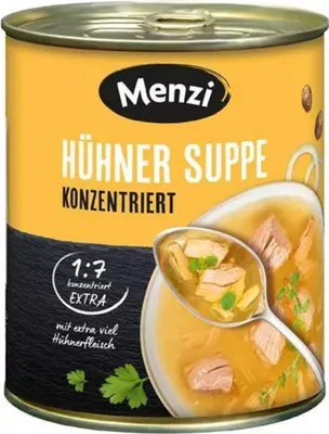 Produktbild von Menzi Hühner Suppe konzentriert 1:7, 800ml