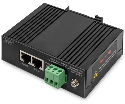 Produktbild von DIGITUS Injektor PoE Industrial Gigabit          85W