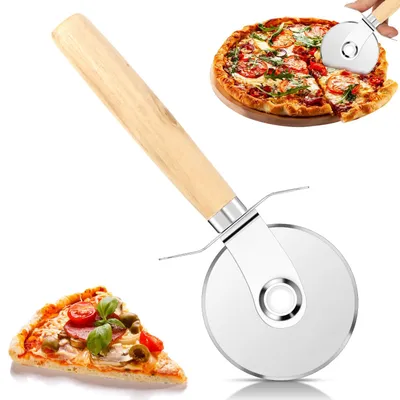 Pizzaschneider aus Edelstahl, spülmaschinengeeignet, Antirutschgriff