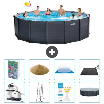 Produktbild von Graphite Panel Pool Rund - 478x124 cm - 9-teilig  S591