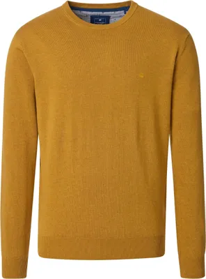 Produktbild von REDMOND Casual Herren Pullover Langarm Rundhals Comfort Senfgelb L