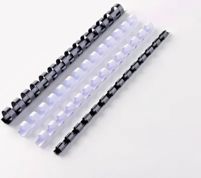 Produktbild von GBC CombBind Plastikbinderücken A5, schwarz, 8mm (100), Schwarz, 45 Blätter, Polyvinylchlorid (PVC), A5, 100 Stück(e)