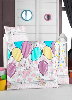 Immagine prodotto di L'Essentiel Linge de Maison, Palloncini, set copripiumino per bambini, bianco, 100 x 150 cm