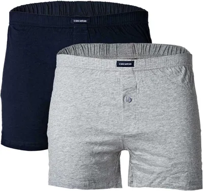Produktbild von CECEBA Herren Shorts, 2er Pack - Boxershort, Basic, Baumwolle, M-8XL, einfarbig Grau 5XL