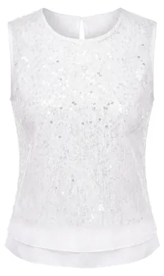 Image de EMBELL - T-shirt pour femmes, blanc, taille S