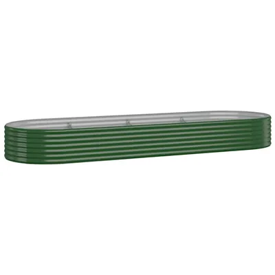 Zdjęcie produktu dla vidaXL Podwyższone łóżko Stal malowana proszkowo 322x100x36 cm Zielony