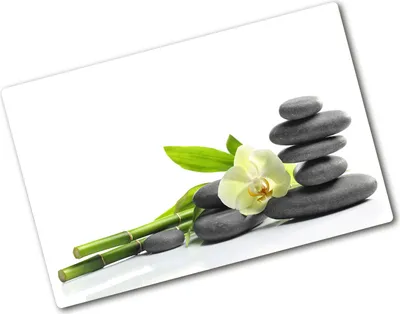 Produktbild von Tulup Glas Herdabdeckplatte - 80x52 cm - Glaskeramikkochfeld-Abdeckung Spritzschutz Glasabdeckplatte - Einteilig - Blumen & Pflanzen - Orchidee - Mehrfarbig