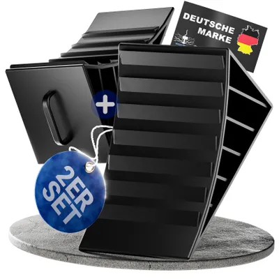 Produktbild von WERKTHOR Unterlegkeile mit Griff [2er Set] - Unterlegkeile Anhänger - Unterlegkeile Wohnmobil aus Kunststoff - Keil PKW Anhänger Zubehör
