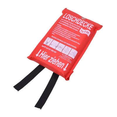 Produktbild von 1 x 1 m Feuerlöschdecke aus Fiberglas Löschdecke Brandschutzdecke