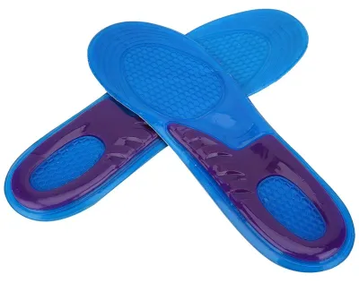 Produktbild von Einlegesohlen – Stoßdämpfend – Silikon – Sportlich – Rutschfest – Atmungsaktiv – Uni – Bequemer Fußschutz (Größe 44-50) – Schuhsohlen