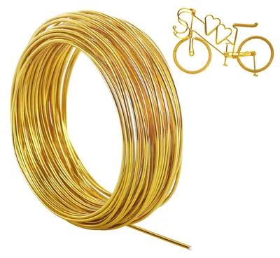 Aluminiumdraht 2 mm, 31 m, biegsam, Gold