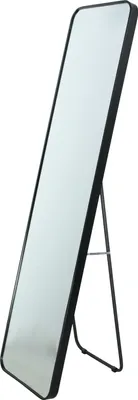 Image de Miroir sur pied ou mural Fragix Alux - Noir - Cadre métallique - 160 x 40