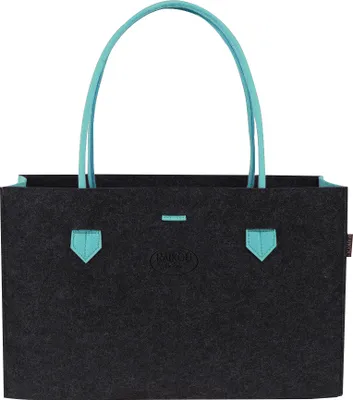Produktbild von RAIKOU KULT Filz-Tasche Shopper in neuem Design Filzkorb Einkaufstasche Kaminholztasche Picknick-Korb 44*18*31cm Seegrün/Anthrazit