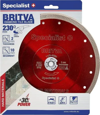 Zdjęcie produktu dla Specialist+ SPECIALIST+ diamond cutting disc BRITVA, 230x2x22 mm