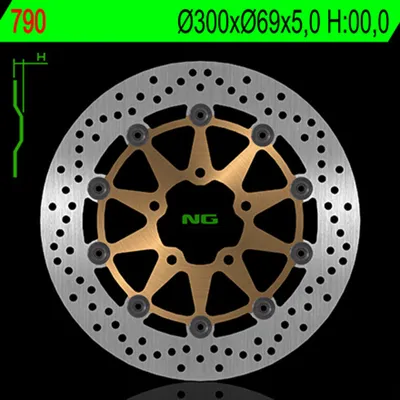Produktbild von Ng Vordere Bremsscheibe Für Suzuki Gsxr 600 04-05, Gsxr 750 04-05, Gsxr 1000 03-04, M 800Intruder 14-15 (Ng790V) (300X69X5) (5X10,