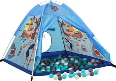 Produktbild von vidaXL Spielzelt mit 250 Bällen Blau 120x120x90 cm