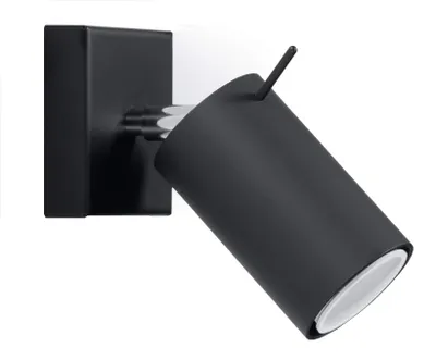Produktbild von MIALUX Plaza Wandlampe Wandleuchte Innen Schwarz Halbrund 1 x GU10 bis max. 40W