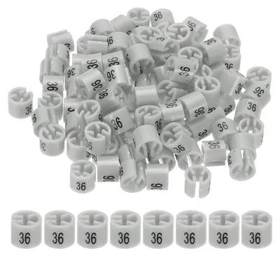 Kleiderbügel-Markierungen, 100 Stück, grau, für 3 mm Stab