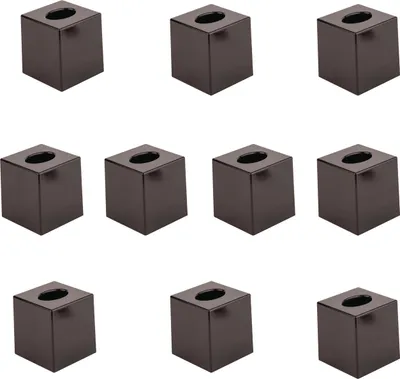 Produktbild von Bolero Taschentuchbox Kubus - schwarz - Kunststoff - 10 Boxen