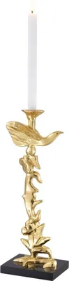 Luxus Designer Kerzenhalter Kerzenständer Messing Schwarz Luxury Designer Candle Holder Candlestick Brass Black