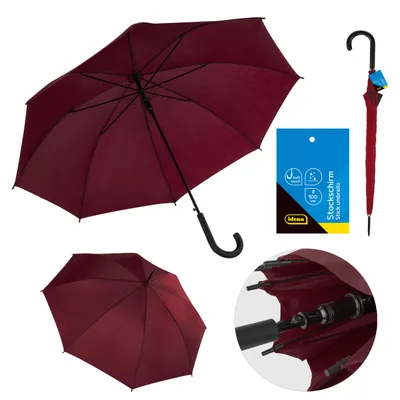 Produktbild von Stockschirm "Soft-Touch-Designgriff" / Regenschirm / Ø100x88cm / Farbe: bordeaux