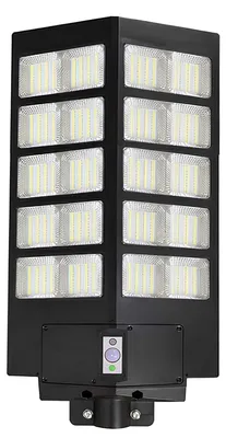 Obrázok produktu pre Avizar, vonkajšia solárna LED lampa 16 W s inteligentným snímačom pohybu, IP44, čierna