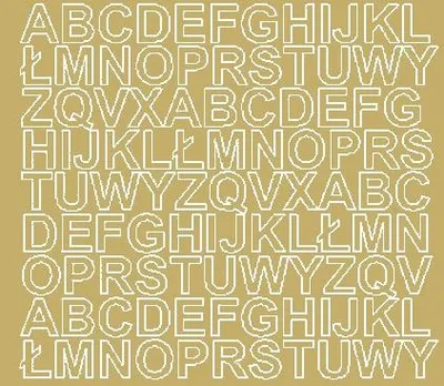 Image de Lettres autocollantes, 2 cm, or mat