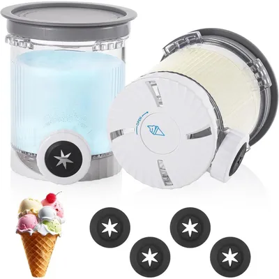 Immagine prodotto di Contenitori per gelato, 2 pezzi, per macchina Ninja Creami Swirl NC700EU NC701EU, serie da 480 ml, con coperchio. Accessorio