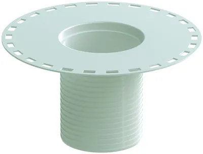 Produktbild von ACO Aufstockelement rund 100 x 100 mm, weiß, für Balkon/Terrassenablauf