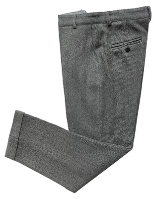 Productafbeelding van Vintage Tweed Heren Kostuumbroek met Slim Fit